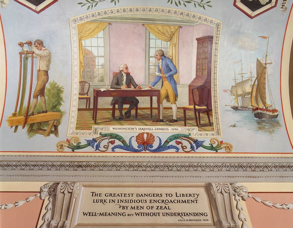 Washington's Farewell address, photo of Capitol painting